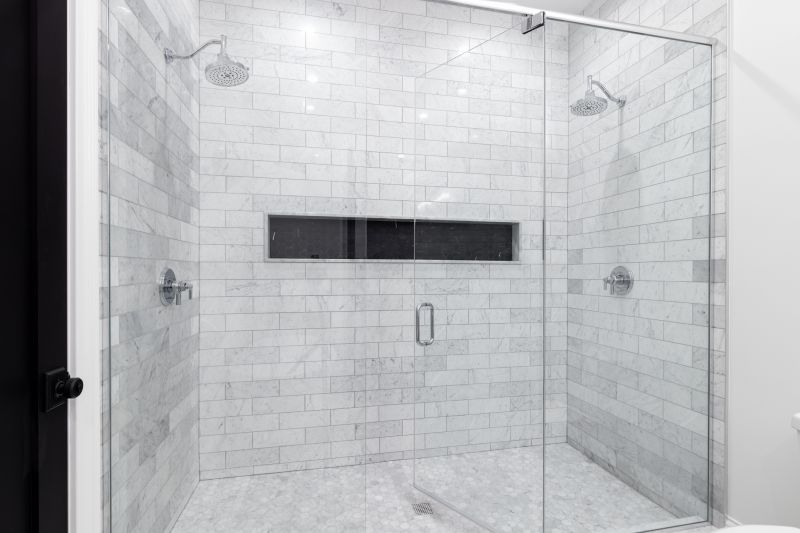 Open Shower with Natural Stone